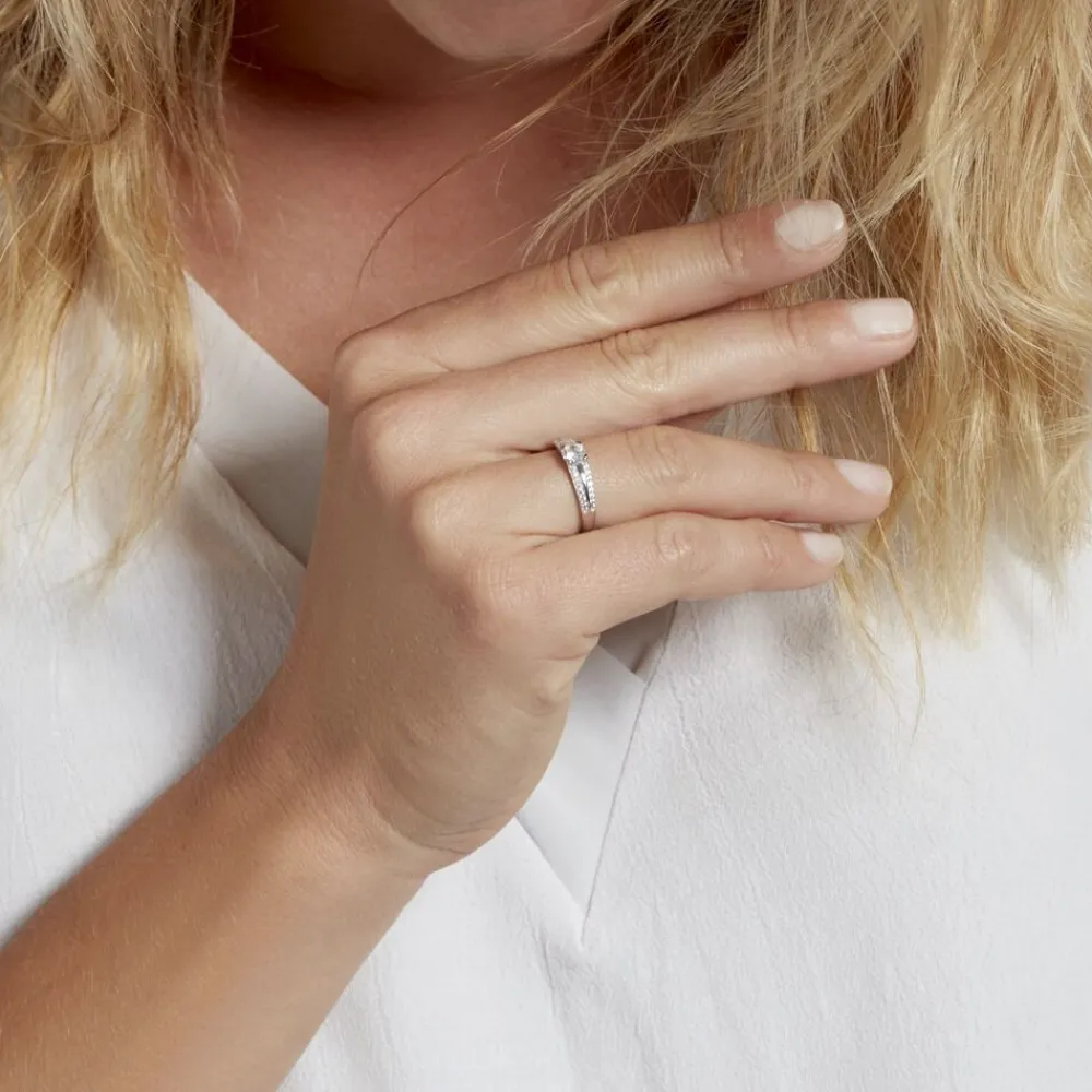 Bague Solitaire Maevane Argent Blanc Oxyde De Zirconium|Marc Orian Discount