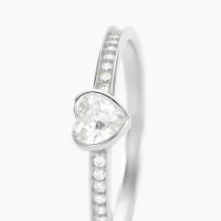 Bague Solitaire Mathylda Argent Blanc Oxyde De Zirconium|Marc Orian Outlet