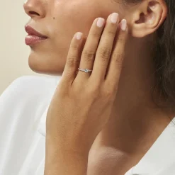Bague Solitaire Mathylda Argent Blanc Oxyde De Zirconium|Marc Orian Outlet