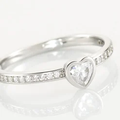 Bague Solitaire Mathylda Argent Blanc Oxyde De Zirconium|Marc Orian Outlet