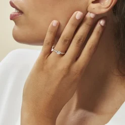 Bague Solitaire Mathylda Argent Blanc Oxyde De Zirconium|Marc Orian Outlet