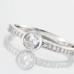 Bague Solitaire Mathylda Argent Blanc Oxyde De Zirconium|Marc Orian Best