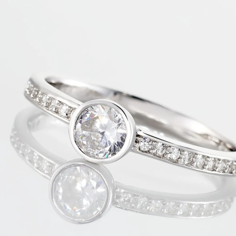 Bague Solitaire Mathylda Argent Blanc Oxyde De Zirconium|Marc Orian Best
