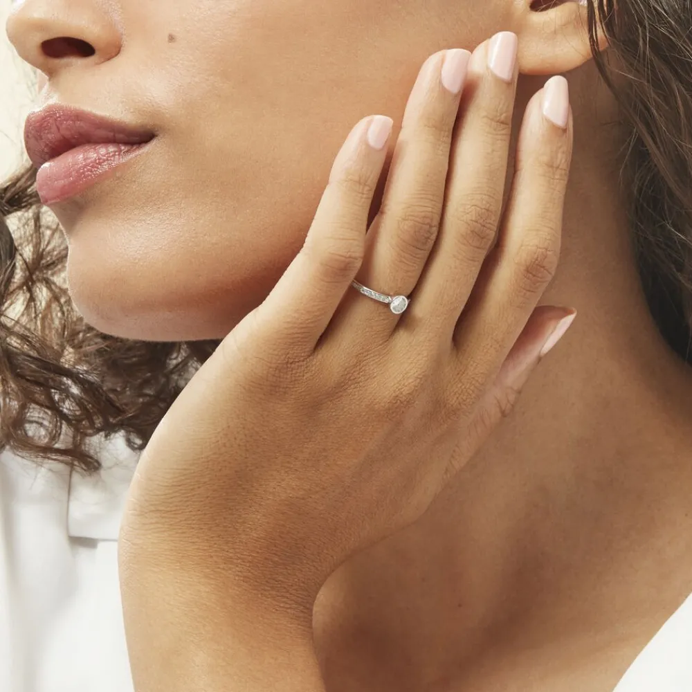 Bague Solitaire Mathylda Argent Blanc Oxyde De Zirconium|Marc Orian Best