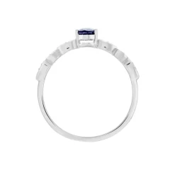 Bague Solitaire Michaela Or Blanc Saphir Et Diamant|Marc Orian Discount