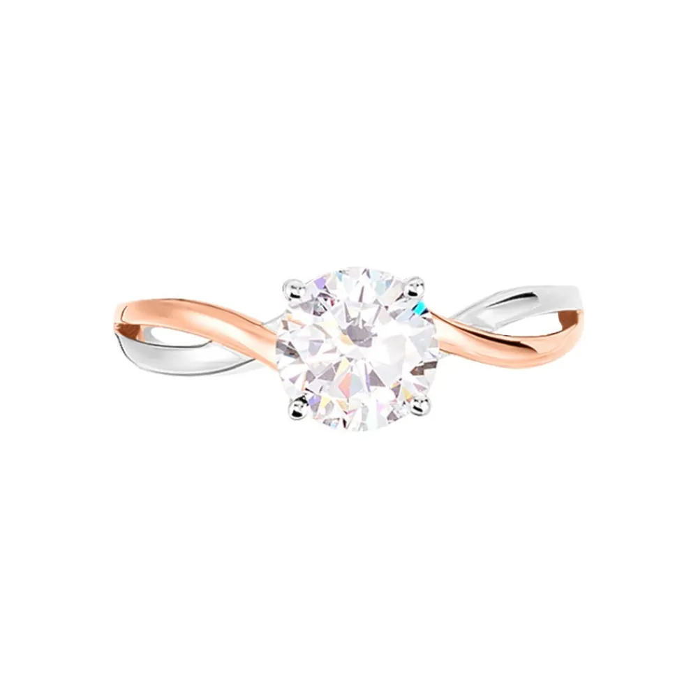Bague Solitaire Micheline Or Bicolore Oxyde De Zirconium|Marc Orian Discount