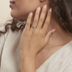 Bague Solitaire Micheline Or Bicolore Oxyde De Zirconium|Marc Orian Discount