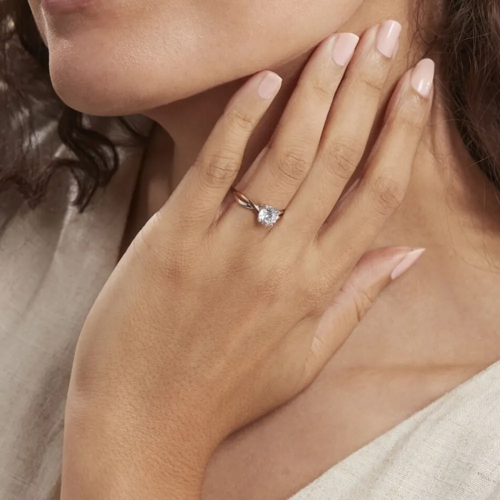 Bague Solitaire Micheline Or Bicolore Oxyde De Zirconium|Marc Orian Discount