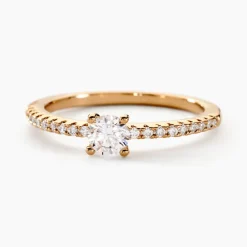 Bague Solitaire Mireilla Plaqué Or Jaune Oxyde De Zirconium|Marc Orian Outlet