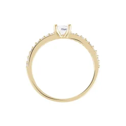 Bague Solitaire Mireilla Plaqué Or Jaune Oxyde De Zirconium|Marc Orian Outlet