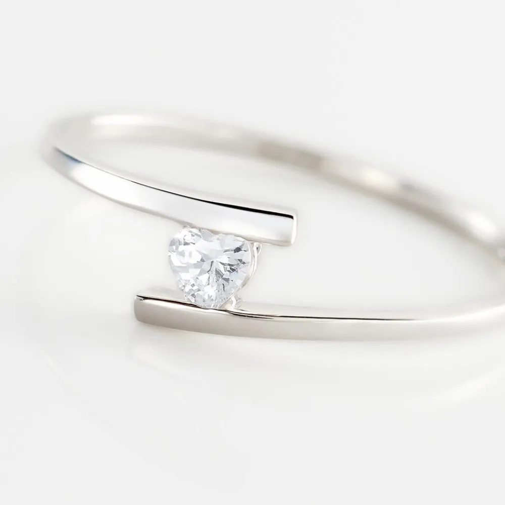 Bague Solitaire Moera Or Blanc Oxyde De Zirconium|Marc Orian Best