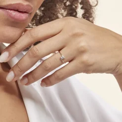 Bague Solitaire Moera Or Blanc Oxyde De Zirconium|Marc Orian Best