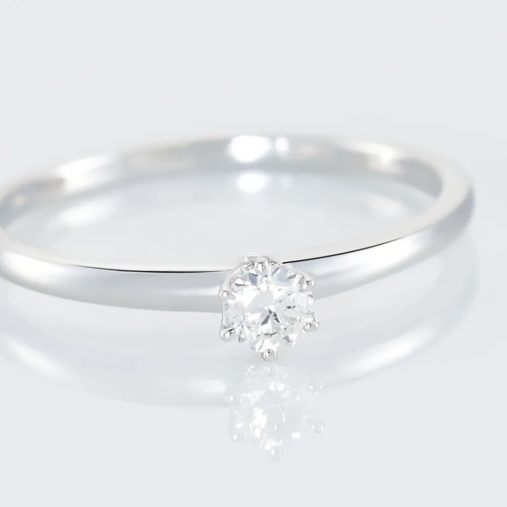Bague Solitaire Natalia Or Blanc Diamant|Marc Orian Best