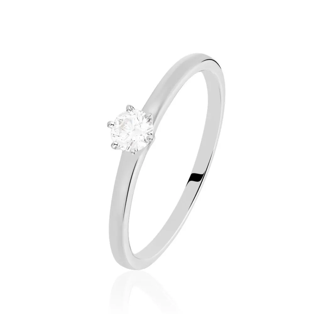 Bague Solitaire Natalia Or Blanc Diamant|Marc Orian Best