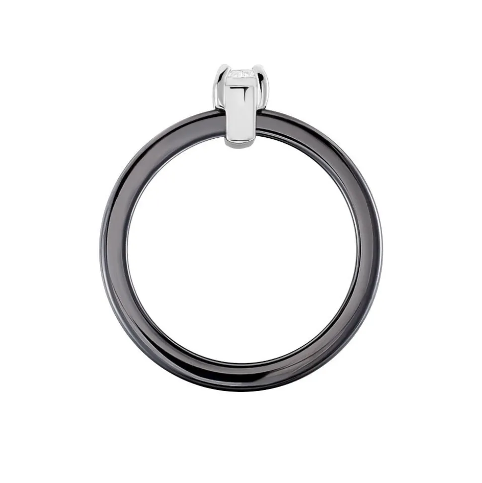 Bague Solitaire Nigelia Argent Blanc Oxyde De Zirconium