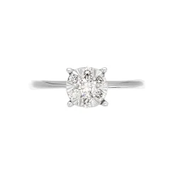Bague Solitaire Or Blanc Dream Diamants|Marc Orian Online