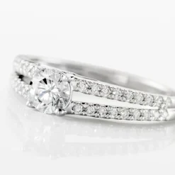 Bague Solitaire Or Blanc Neirin Diamants Synthétiques