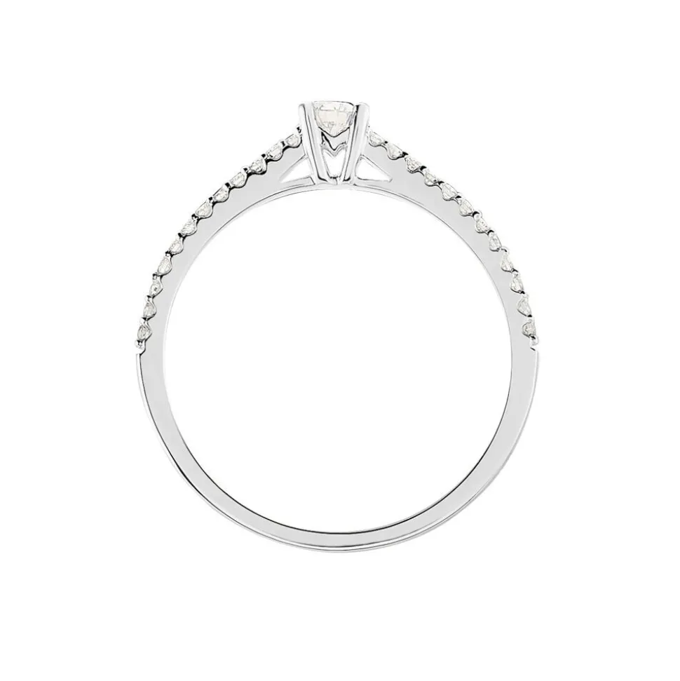 Bague Solitaire Or Blanc Nyala Diamants