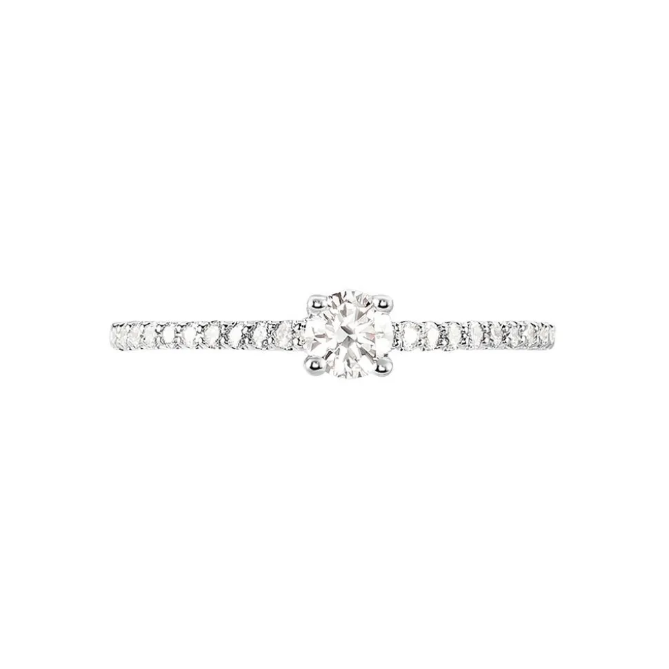 Bague Solitaire Or Blanc Nyala Diamants