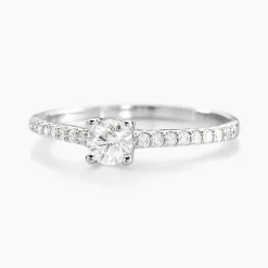 Bague Solitaire Or Blanc Nyala Diamants