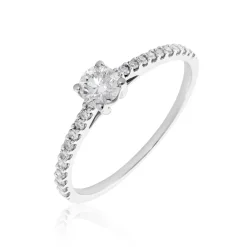 Bague Solitaire Or Blanc Nyala Diamants|Marc Orian Hot