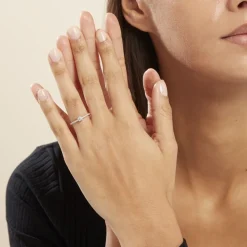 Bague Solitaire Or Blanc Nyala Diamants