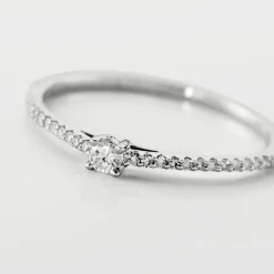 Bague Solitaire Or Blanc Nyala Diamants
