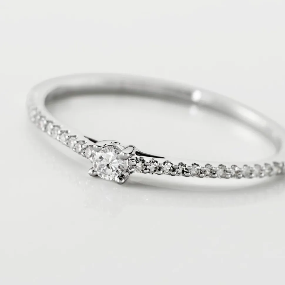 Bague Solitaire Or Blanc Nyala Diamants