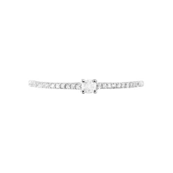Bague Solitaire Or Blanc Nyala Diamants
