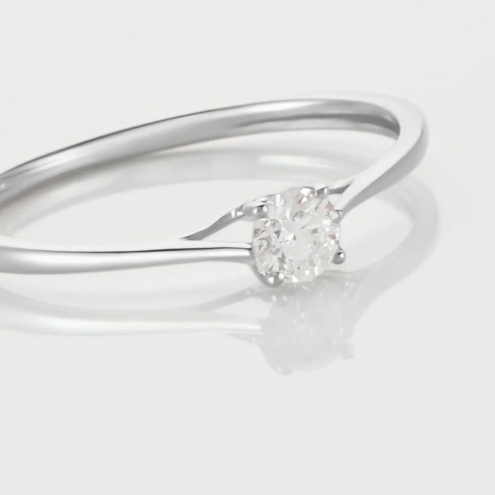 Bague Solitaire Or Blanc Solenia Diamant|Marc Orian