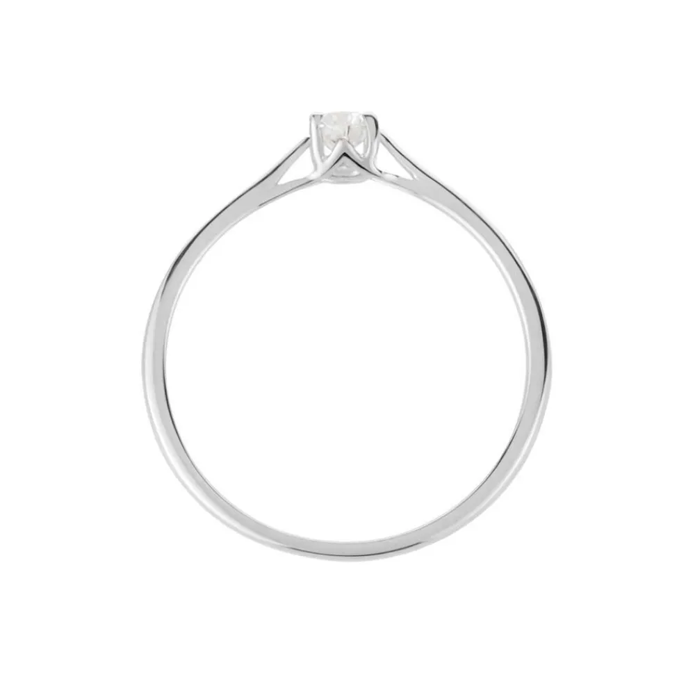 Bague Solitaire Or Blanc Solenia Diamant|Marc Orian