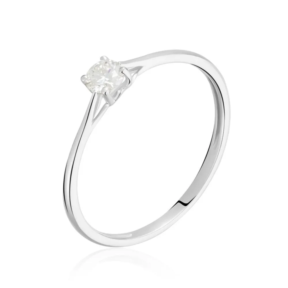 Bague Solitaire Or Blanc Solenia Diamant|Marc Orian Hot