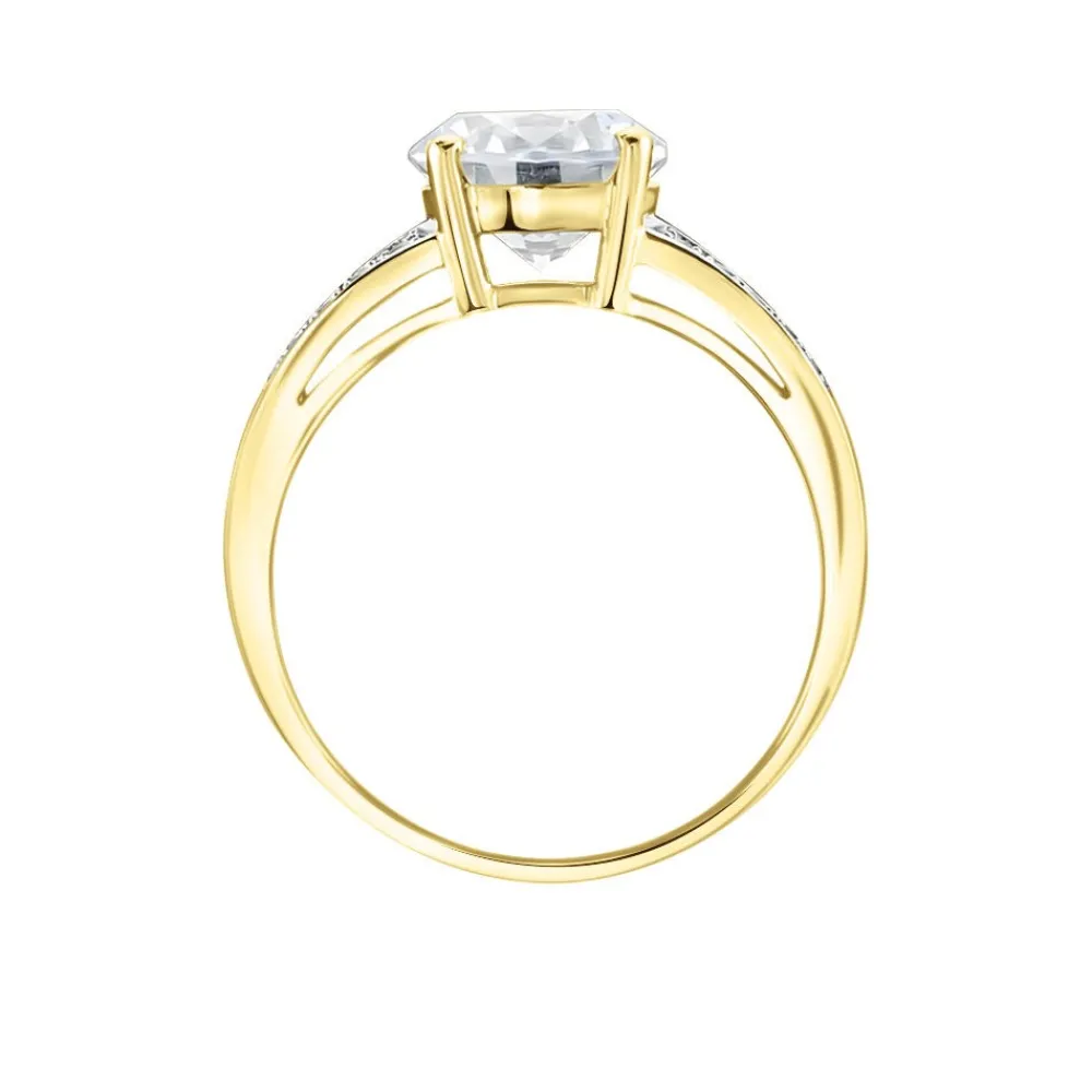 Bague Solitaire Or Jaune Anthyme Oxyde De Zirconium|Marc Orian New