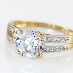 Bague Solitaire Or Jaune Anthyme Oxyde De Zirconium|Marc Orian New