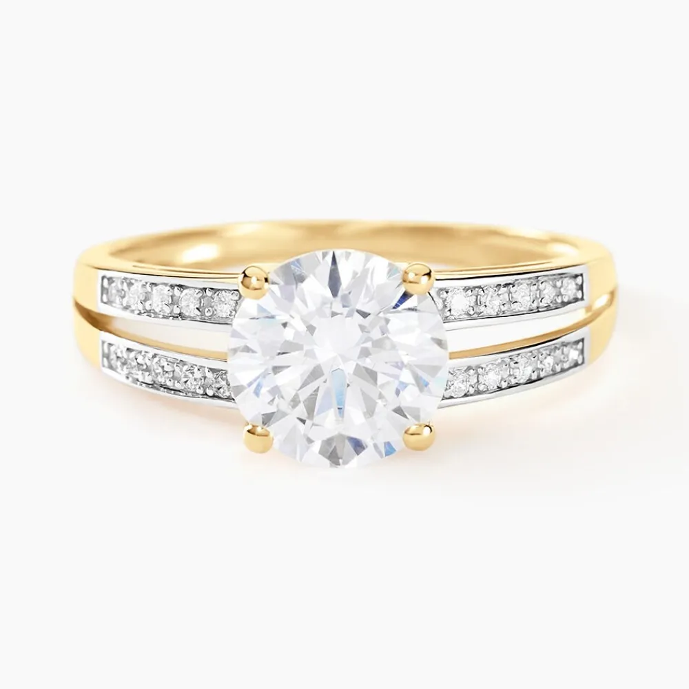 Bague Solitaire Or Jaune Anthyme Oxyde De Zirconium|Marc Orian New