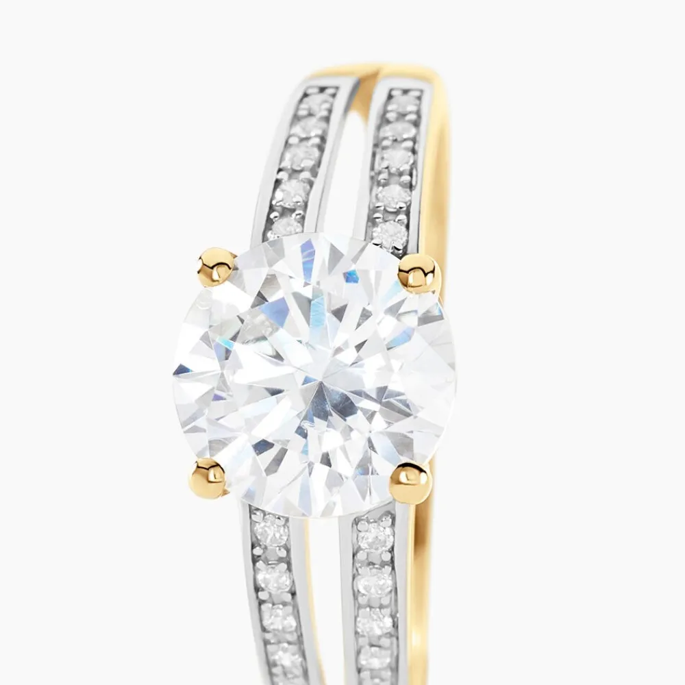 Bague Solitaire Or Jaune Anthyme Oxyde De Zirconium|Marc Orian New