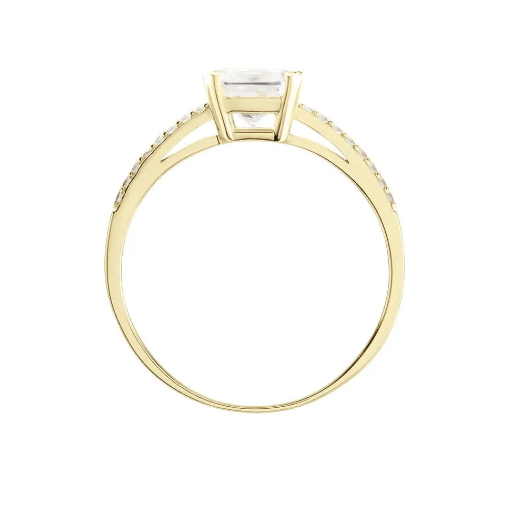 Bague Solitaire Or Jaune Beline Oxyde De Zirconium|Marc Orian