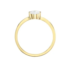 Bague Solitaire Or Jaune Idelle Oxyde De Zirconium