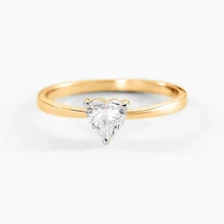 Bague Solitaire Or Jaune Idelle Oxyde De Zirconium