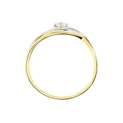 Bague Solitaire Peline Or Bicolore Oxyde De Zirconium|Marc Orian Discount