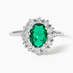Bague Solitaire Perez Argent Blanc Oxyde De Zirconium