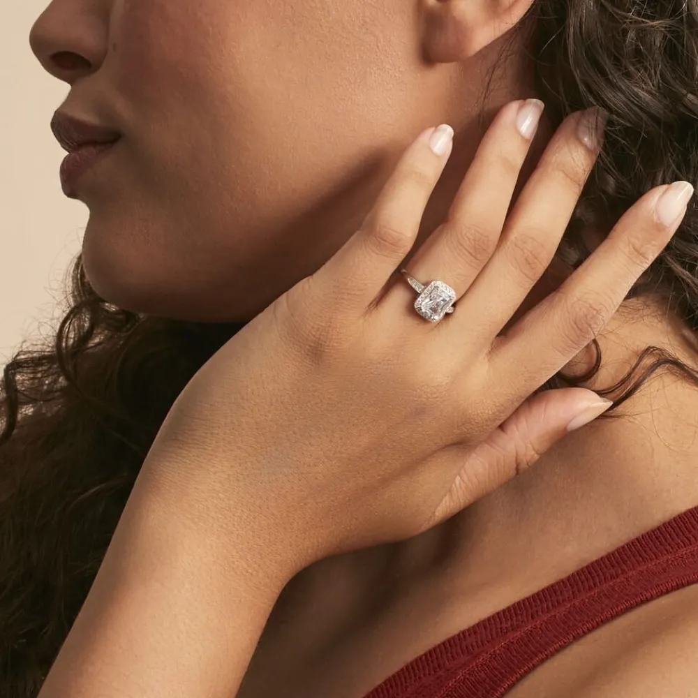 Bague Solitaire Pilar Argent Blanc Oxyde De Zirconium|Marc Orian Sale
