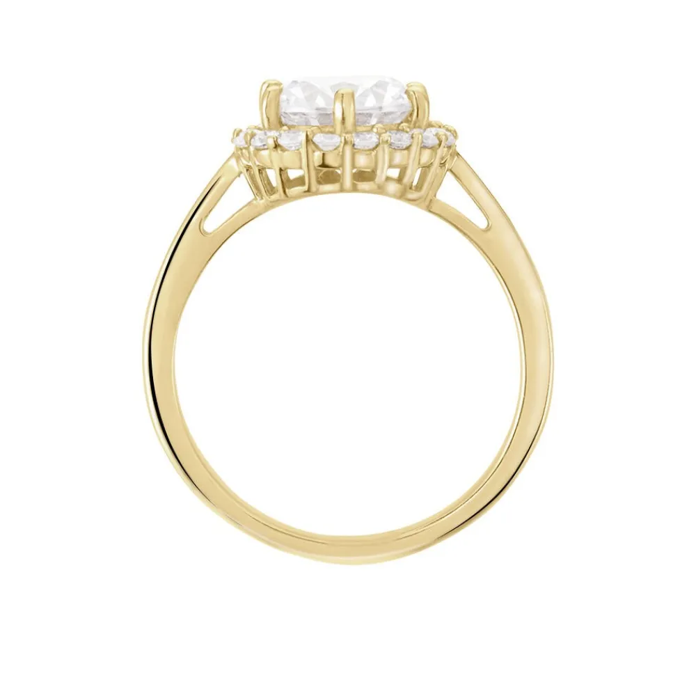 Bague Solitaire Plaqué Or Jaune Melva Oxyde De Zirconium|Marc Orian
