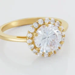 Bague Solitaire Plaqué Or Jaune Melva Oxyde De Zirconium|Marc Orian