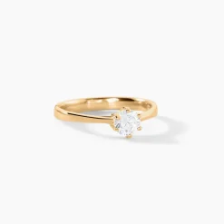 Bague Solitaire Plaqué Or Jaune Eulia Oxyde De Zirconium|Marc Orian Discount