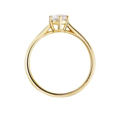 Bague Solitaire Plaqué Or Jaune Eulia Oxyde De Zirconium|Marc Orian Discount