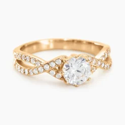 Bague Solitaire Plaqué Or Jaune Arienne Oxydes De Zirconium|Marc Orian New
