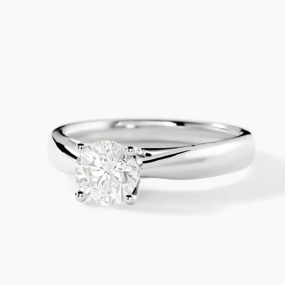Bague Solitaire Platine Blanc Diamant|Marc Orian Discount