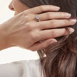 Bague Solitaire Poseidon Argent Blanc Oxyde De Zirconium|Marc Orian Discount