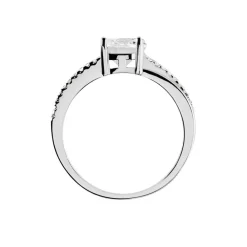 Bague Solitaire Poseidon Argent Blanc Oxyde De Zirconium|Marc Orian Discount